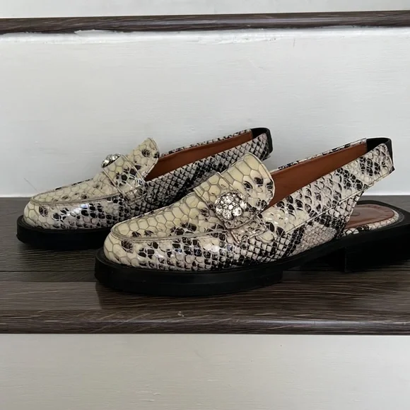 Ganni | Shoes | Ganni Women Crystal Embellish Snakeskin